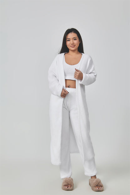 Cozy Pajama Set, 3 Piece Lounge Set, Cute Loungewear, Warm Suit, Matching Women Winter Dress