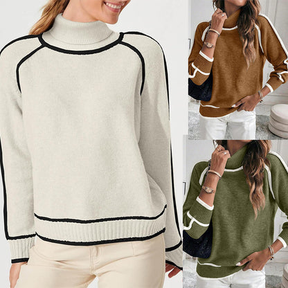 Autumn And Winter  High-necked Casual Women's Outerwear