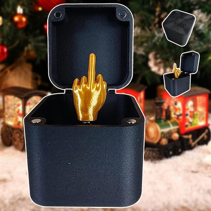 Christmas Interesting Prank Gift Middle Finger In Box Christmas Box Funny Creative Gifts Office Desk Decoration Home Decoration